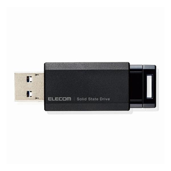 エレコム ELECOM SSD 外付け ポータブル 500GB 小型 ノック式 USB3.2 Gen...