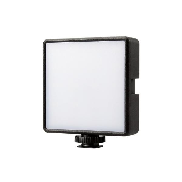 エレコム 撮影用ライト LED ビデオライト 四角形 8×8cm 5段階調光 USB充電式 2000...