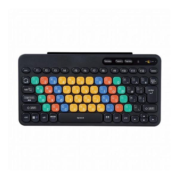 エレコム ELECOM ワイヤレスキーボード Bluetooth 無線 コンパクト カラー キーボー...