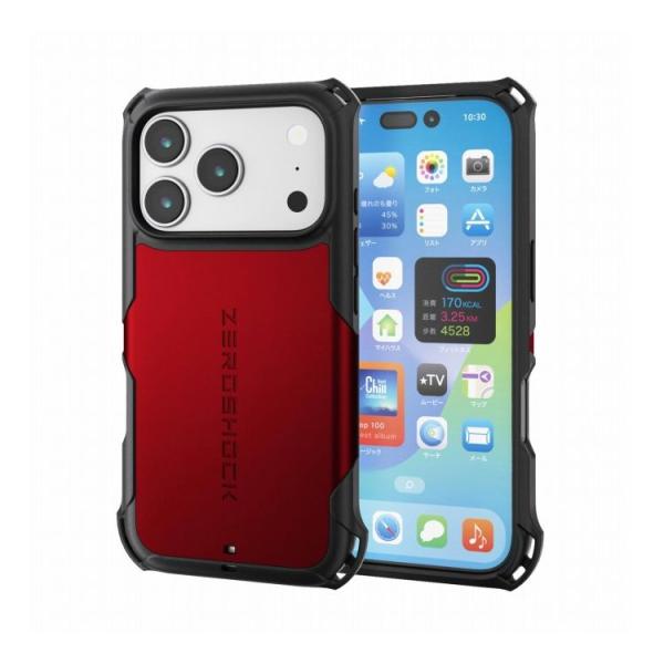 エレコム ELECOM iPhone 17 Pro ケース ハイブリッド 衝撃吸収 ストラップホール...