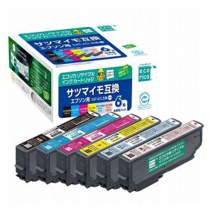 エコリカ EPSON エプソン SAT-6CL 対応 リサイクル インク カートリッジ 6色パック 残量表示機能付 プリンターインク サツマイモ ECI-ESAT-6P 代引不可｜recommendo