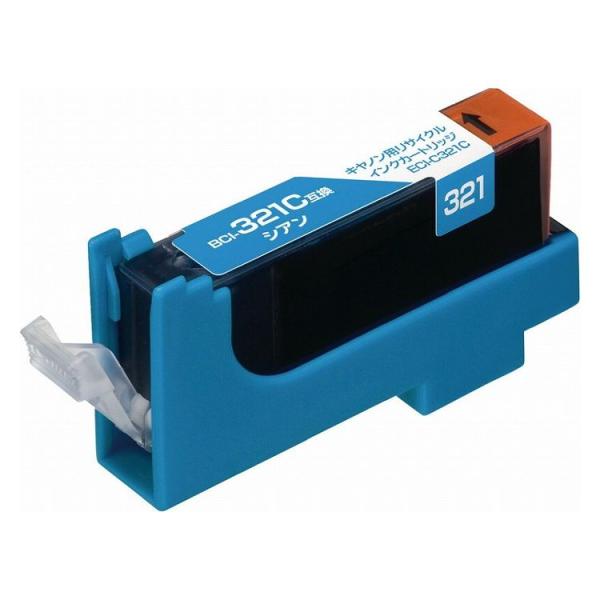 BCI-321C互換 エコリカ リサイクルインク CANON シアン ECI-C321C 代引不可 ...