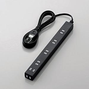 エレコム スリムタップ ほこり防止シャッター付き T-NSL-2620BK 代引不可