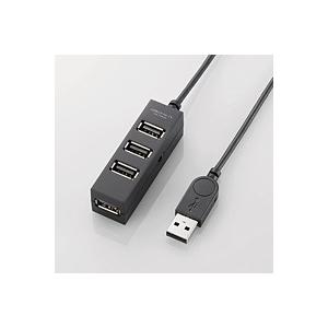 [ELECOM(エレコム)] TV用4ポートUSB2.0ハブ U2H-TV003SBK 代引不可