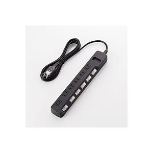 ELECOM エレコム 個別スイッチ付 雷ガードタップ T-K5A-2625BK 代引不可