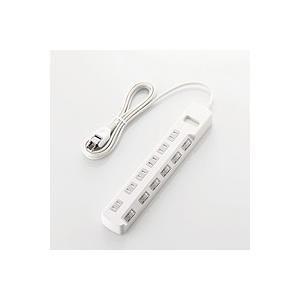 ELECOM エレコム ほこり防止シャッター付 雷ガードタップ T-K6A-2625WH 代引不可