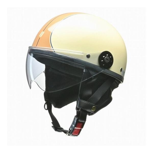 リード工業 OONEシールド付ハーフヘルメットIVBR アイボリ-Xブラウン OONEIVBR