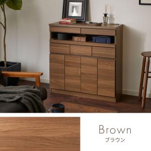 日本製 完成品 北欧 木製 キャビネット 幅9...の詳細画像2