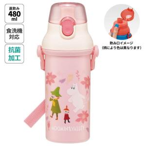 スケーター 銀イオン抗菌 食洗器対応 直飲み 水筒 プラボトル 480ml ムーミンアニメピンク PSB5SANAG キャラクター かわいい 可愛い Skater｜recommendo