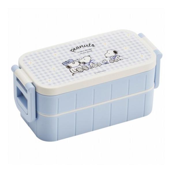 SNOOPY スヌーピー ブルーリボン 2段 ランチボックス 弁当箱 600ml YZW3 スケータ...