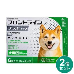 【動物用医薬品】 【2個セット】 フロントライン 犬用 M 10〜20kg未満 6本入 フロントラインプラスドッグ