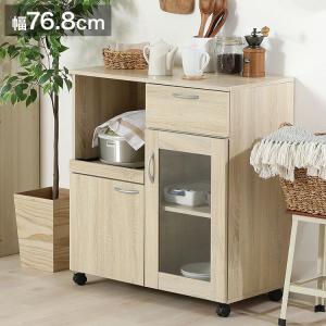 不二貿易 【組立品】キッチンワゴン ホワイトオーク 70688【代引・日時