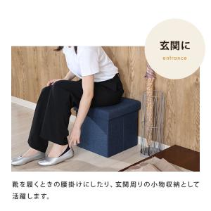 収納スツール 幅35cm 高さ35cm 収納ボ...の詳細画像5