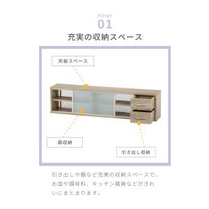 カウンター上収納 幅120cm 調味料ラック ...の詳細画像3