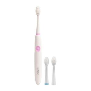 ライフテック CAREISM ケアイズム 乾電池式音波振動歯ブラシ+替えブラシ2本 ピンク 歯ブラシ 電動歯ブラシ 歯みがき 本体