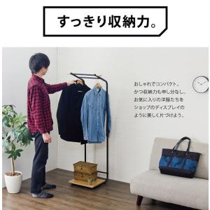 ハンガーラック 棚付き ディスプレイ キャスタ...の詳細画像3