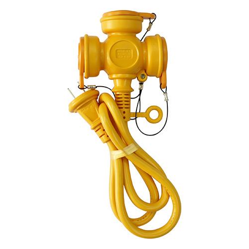 KOWA・防雨ショートタップ3ツ口・KRT610-03キイロ 電動工具：電工ドラム・コード：ショート...