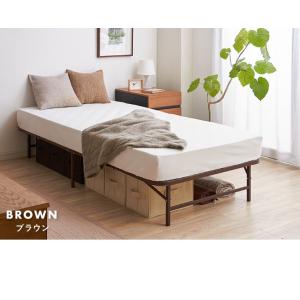 ベッド 収納式 折りたたみパイプベッド シング...の詳細画像2