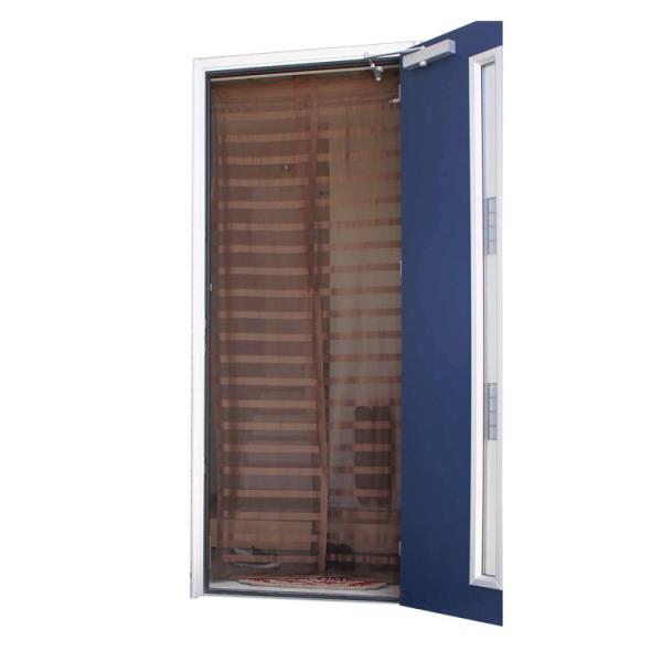 玄関用虫よけのれん ブラウン 幅100 高さ230cm 虫よけ成分 取り付け用フック付き 代引不可