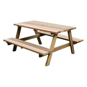 レッドシダーピクニックテーブル OHPM-105 木製 セット 屋外 庭 園芸 エクステリア 代引不可｜recommendo