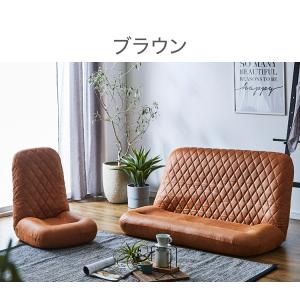 座椅子 2人掛け ハイバック フロアソファ ポ...の詳細画像3