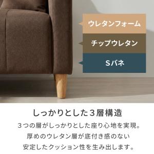 コンパクトソファ 2人掛け 幅110cm 2w...の詳細画像5