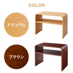 棚付き 2WAY コの字サイドテーブル 幅55...の詳細画像1