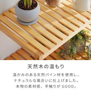天然木使用 ウッドラック 2段 幅60cm パ...の詳細画像3