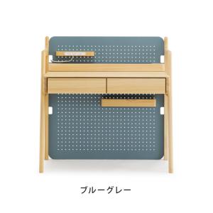 デスク 幅100×奥行55cm 木製 ヒノキ材...の詳細画像3