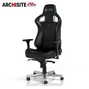 メルセデスベンツ コラボ品 ゲーミングチェア noblechairs EPIC Mercedes AMG Petronas Formula One Team 2021 Edition ロッキング アームレスト 代引不可｜recommendo