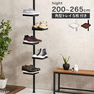 突っ張り棚 縦型 6点セット 角型トレイ5個 突...の商品画像
