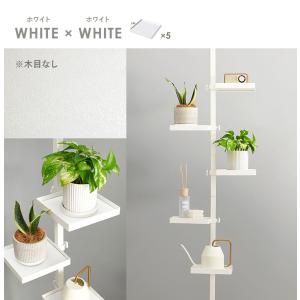 突っ張り棚 縦型 6点セット 角型トレイ5個 ...の詳細画像1