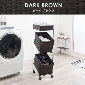 ランドリーラック 2杯 引き出し 幅28cmラ...の詳細画像1