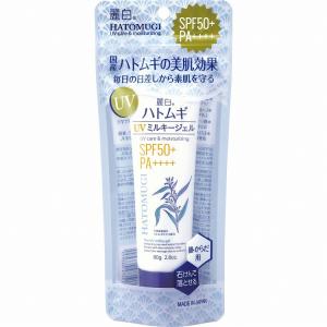 単品6個セット 麗白 ハトムギ UVミルキージェル SPF50+ PA++++ チューブタイプ 80g 熊野油脂 代引不可｜recommendo