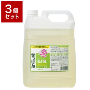 3個セット ミヨシ石鹸株式会社 液体せっけん そよ風 5L セット まとめ売り セット売り セット販売 業務用 備蓄 備え 景品 代引不可