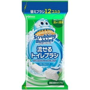 単品6個セット スクラビングバブル 流せるトイレブラシ フローラルソープ替え ジョンソン 代引不可｜recommendo