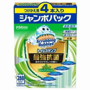 単品15個セット スクラビングバブルトイレスタンププレミアム抗菌シャインミント替え4P まとめ買い ...