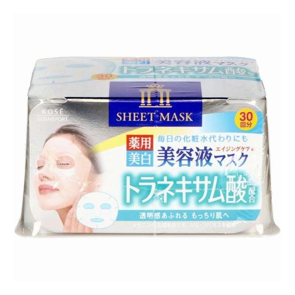 単品4個セット コーセーコスメポート クリアターン エッセンスマスク トラネキサム酸 30枚 代引不...