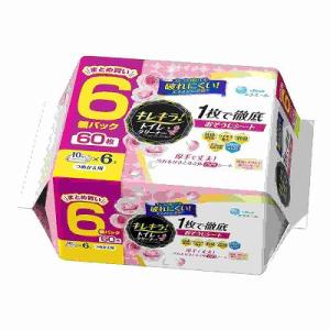 単品14個セット キレキラ トイレクリーナー1枚で徹底おそうじシートハッピーローズつめかえ用60枚 10枚×6P まとめ買い 代引不可