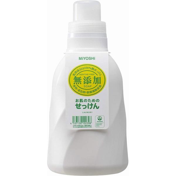 単品4個セット 無添加お肌のための洗濯用液体せっけん 1,100ml ミヨシ石鹸 代引不可