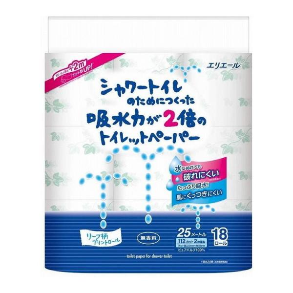 単品16個セット シャワー吸水力が2倍のトイレット18R 大王製紙株式会社 代引不可
