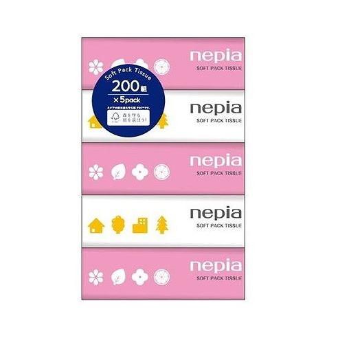 単品6個セット ソフトパックティシュ 200組5個パック 王子ネピア 代引不可
