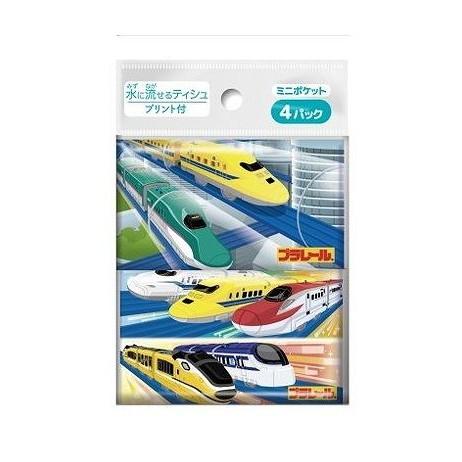 プラレール ミニポケットティシュ4個組 ダイレイ 代引不可 メール便
