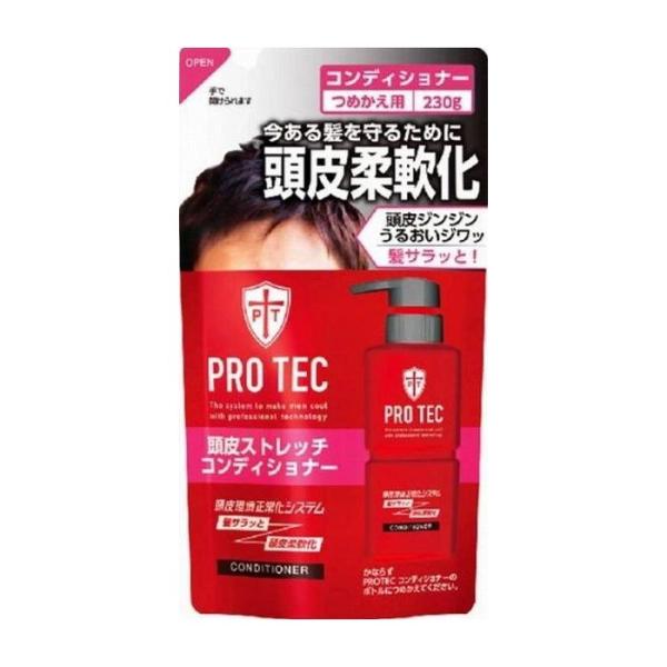 ライオン PRO TEC 頭皮ストレッチコンディショナー つめかえ用 230g 化粧品 代引不可