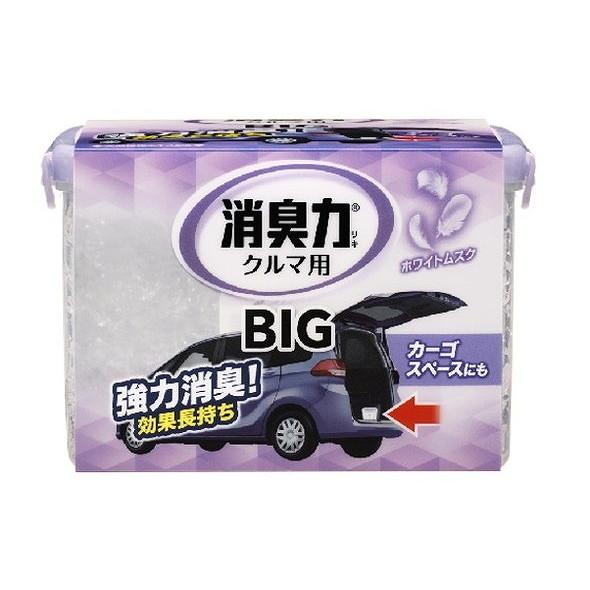 単品8個セット クルマの消臭力 BIG 900g 車用消臭芳香剤 ホワイトムスク エステー 代引不可