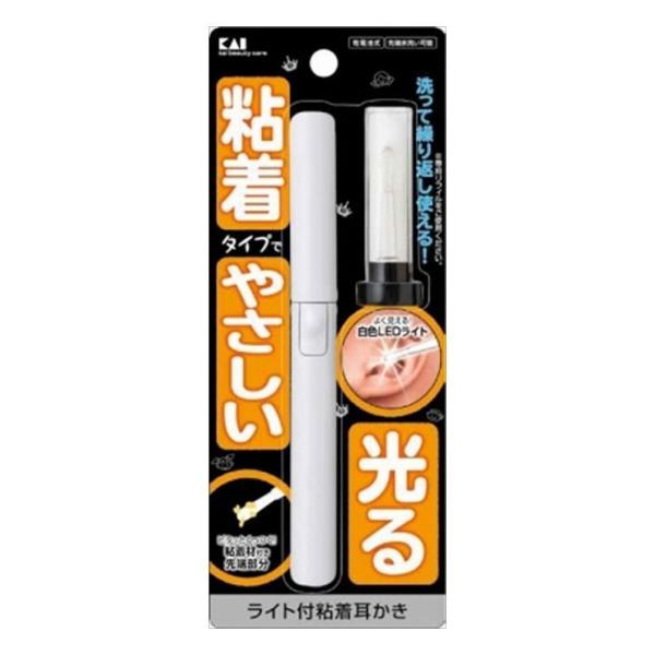 3個セット 貝印 KQ0292ライト付粘着耳かき 代引不可