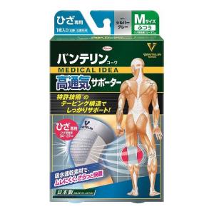 単品20個セット 興和 バンテリン高通気サポーター ひざふつう シルバーグレー 代引不可