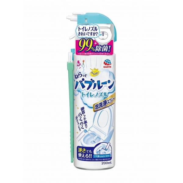 単品18個セット らくハピ バブルーン トイレノズル 200ML 代引不可 アース製薬