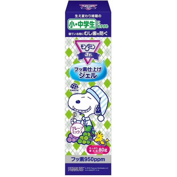 単品10個セット モンダミンJR.フッ素ジェルグレープミックス80G アース製薬 代引不可