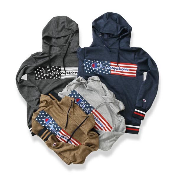 チャンピオン エアースウェット パーカー SMART ATHLETIC C3-JS115 ヘザーブラ...